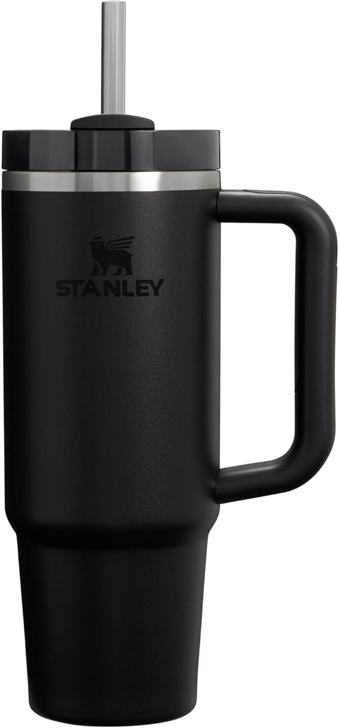 imageSTANLEY Quencher H20 Tumbler with Handle and Straw 30 oz Flowstate 3Position Lid Cup Holder Compatible for Travel Insulated Stainless Steel Cup BPAFree Exclusive Toasted AlmondBlack 20