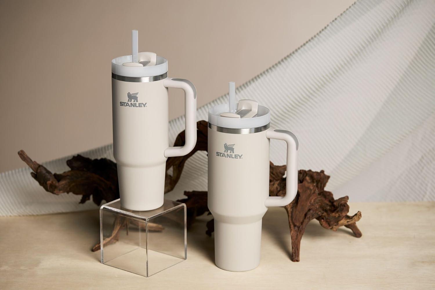 imageSTANLEY Quencher H20 Tumbler with Handle and Straw 30 oz Flowstate 3Position Lid Cup Holder Compatible for Travel Insulated Stainless Steel Cup BPAFree Exclusive Toasted AlmondDune