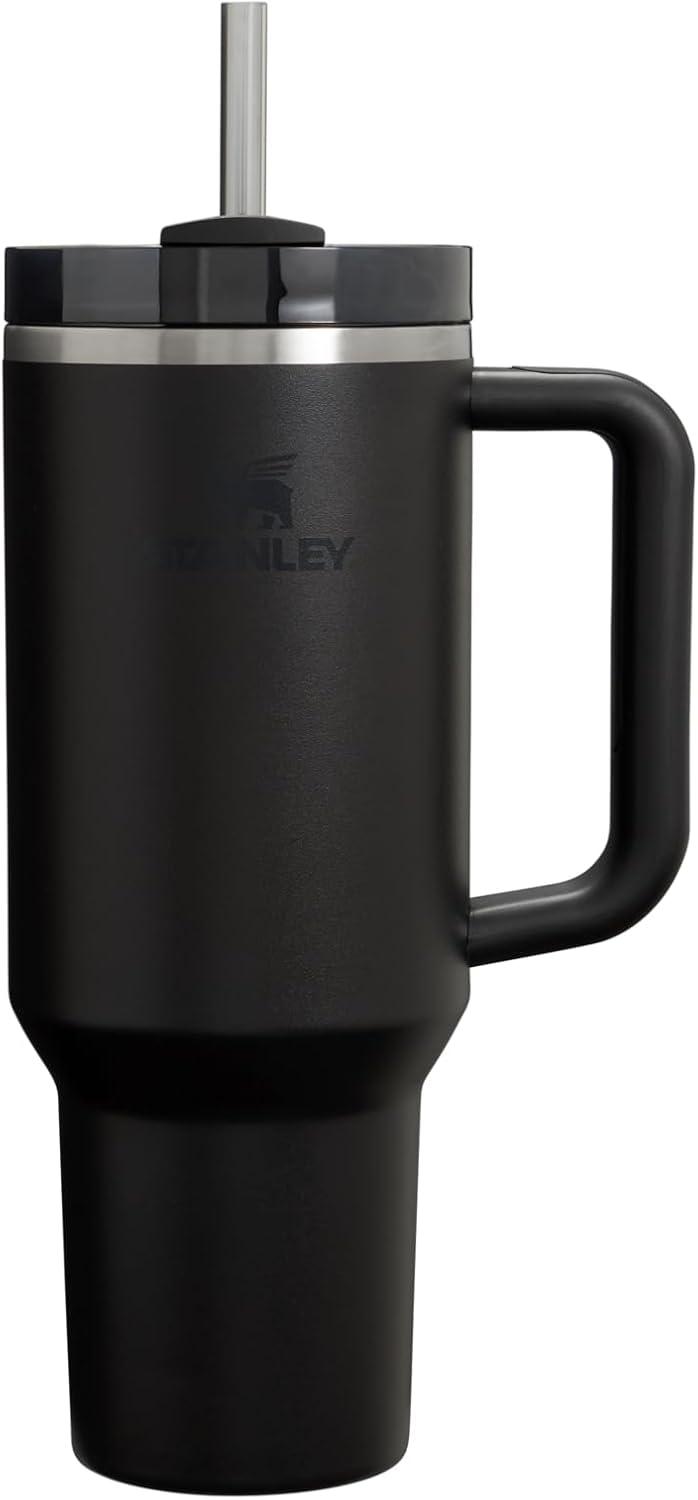 imageSTANLEY Quencher H20 Tumbler with Handle and Straw 30 oz Flowstate 3Position Lid Cup Holder Compatible for Travel Insulated Stainless Steel Cup BPAFree Exclusive Toasted AlmondBlack 20