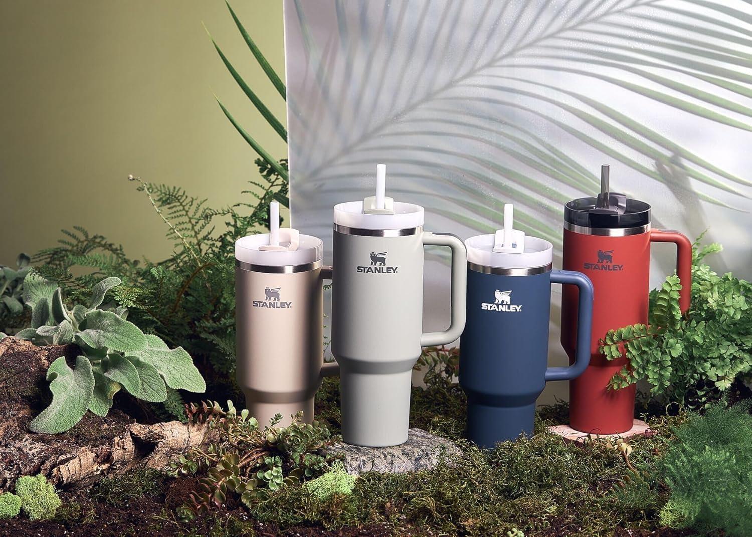 imageSTANLEY Quencher H20 Tumbler with Handle and Straw 30 oz Flowstate 3Position Lid Cup Holder Compatible for Travel Insulated Stainless Steel Cup BPAFree Exclusive Toasted AlmondDune