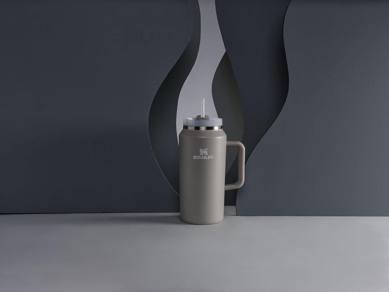 imageSTANLEY Quencher H20 Tumbler with Handle and Straw 30 oz Flowstate 3Position Lid Cup Holder Compatible for Travel Insulated Stainless Steel Cup BPAFree Exclusive Toasted AlmondAsh