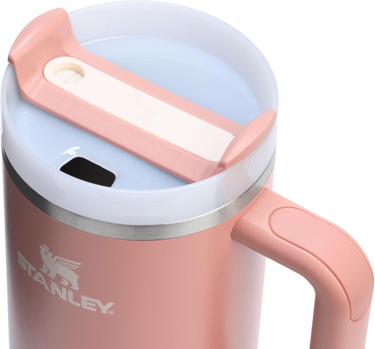 imageSTANLEY Quencher H20 Tumbler with Handle and Straw 30 oz Flowstate 3Position Lid Cup Holder Compatible for Travel Insulated Stainless Steel Cup BPAFree Exclusive Toasted AlmondExclusive Sienna