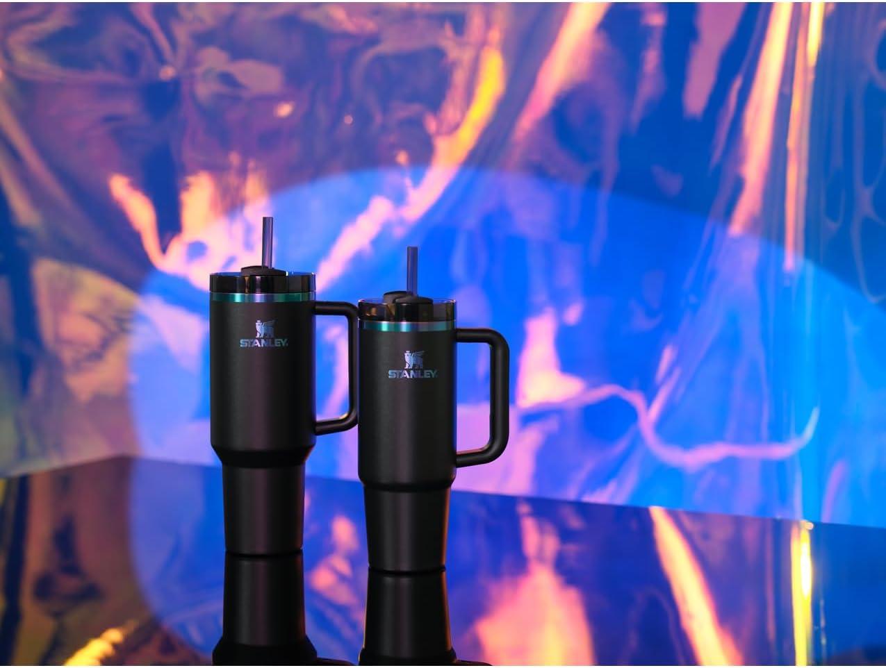 imageSTANLEY Quencher H20 Tumbler with Handle and Straw 30 oz Flowstate 3Position Lid Cup Holder Compatible for Travel Insulated Stainless Steel Cup BPAFree Exclusive Toasted AlmondBlack Chroma