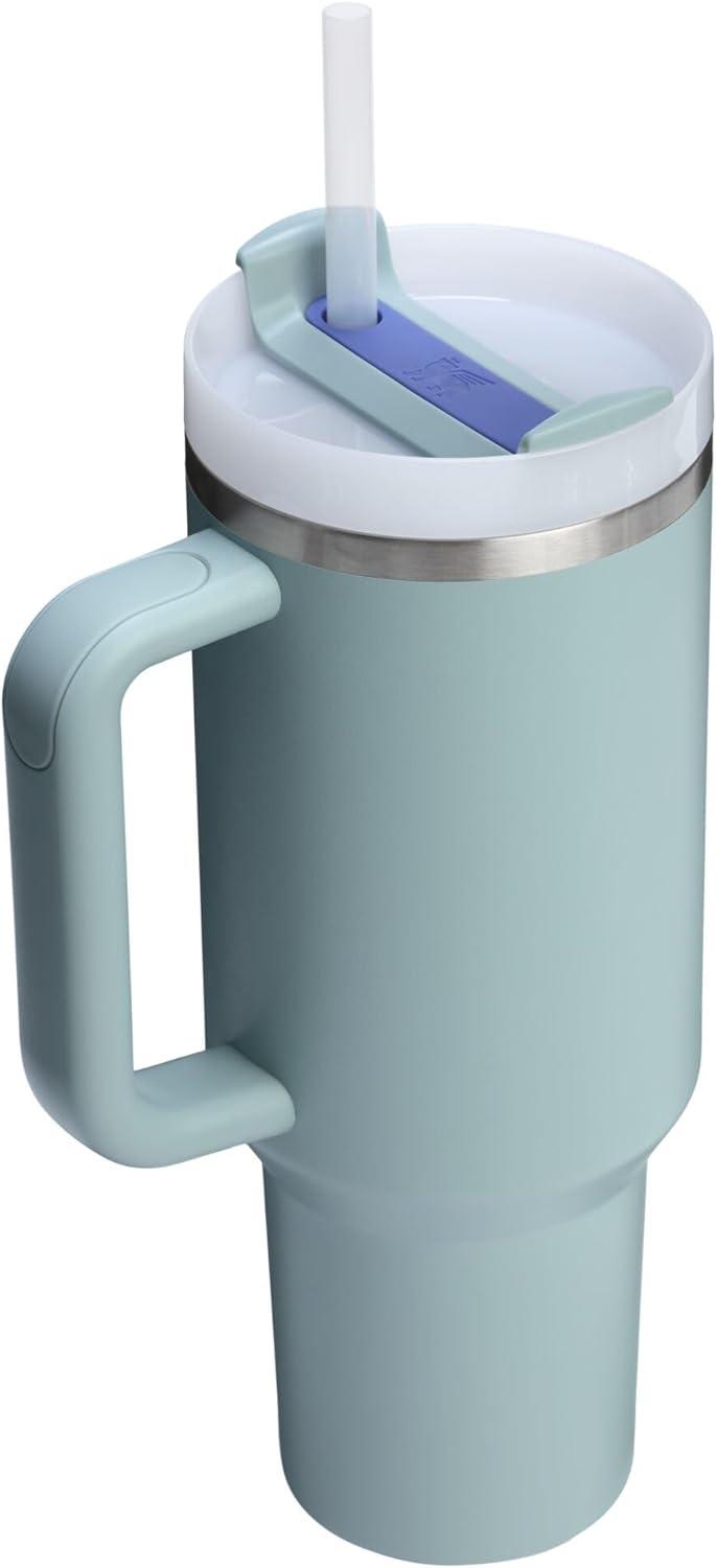imageSTANLEY Quencher H20 Tumbler with Handle and Straw 30 oz Flowstate 3Position Lid Cup Holder Compatible for Travel Insulated Stainless Steel Cup BPAFree Exclusive Toasted AlmondExclusive Blue Cactus