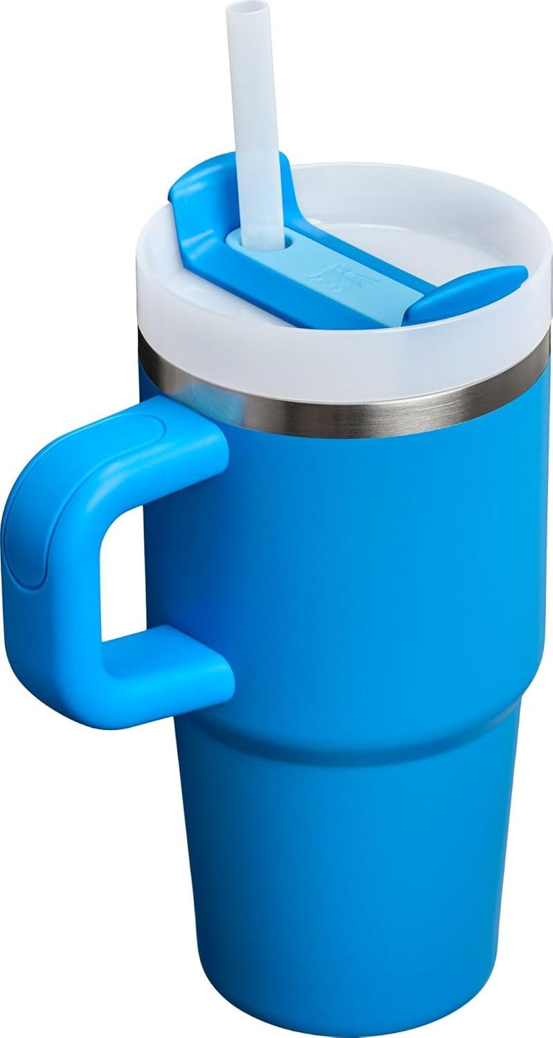 imageSTANLEY Quencher H20 Tumbler with Handle and Straw 30 oz Flowstate 3Position Lid Cup Holder Compatible for Travel Insulated Stainless Steel Cup BPAFree Exclusive Toasted AlmondAzure