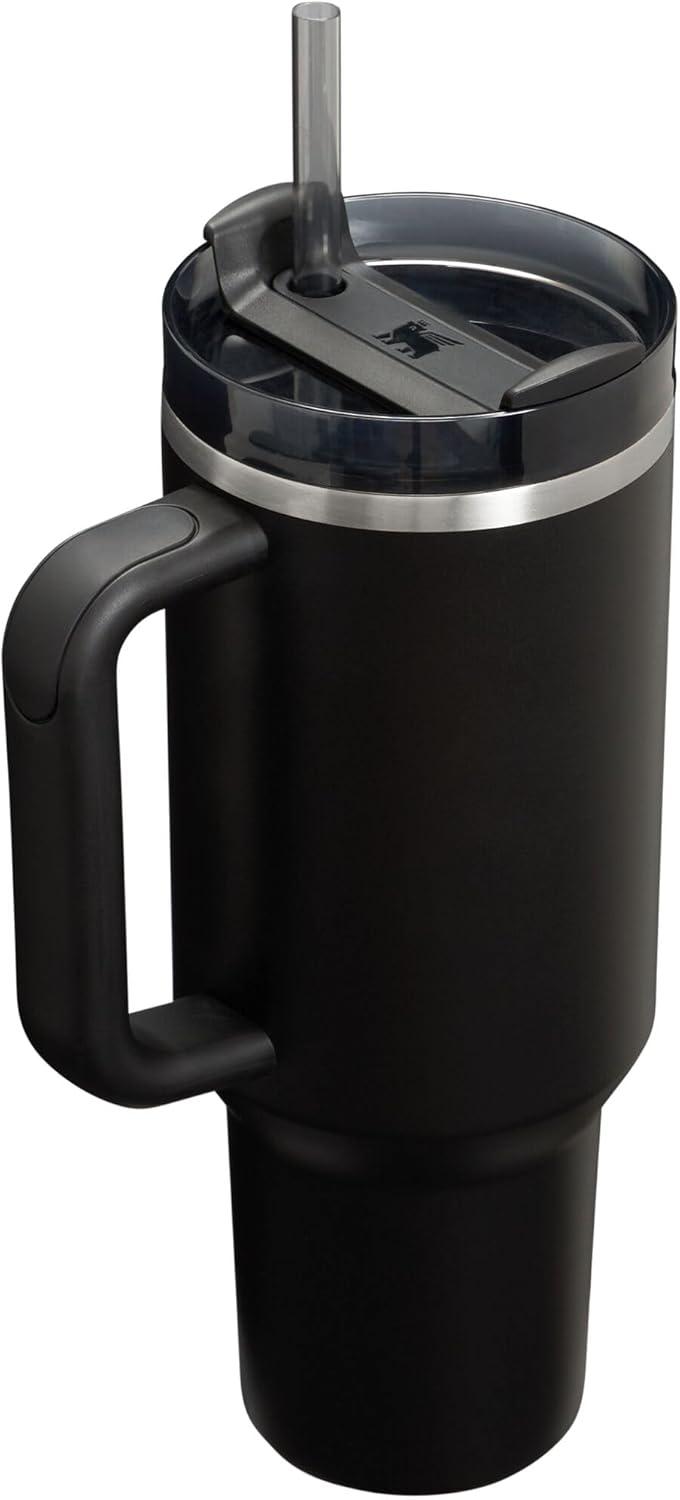 imageSTANLEY Quencher H20 Tumbler with Handle and Straw 30 oz Flowstate 3Position Lid Cup Holder Compatible for Travel Insulated Stainless Steel Cup BPAFree Exclusive Toasted AlmondBlack 20