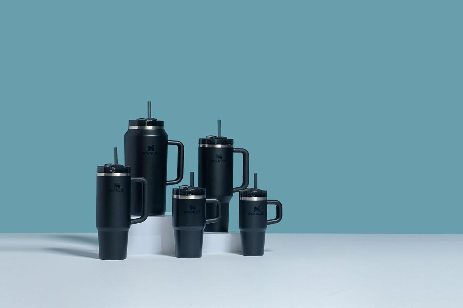 imageSTANLEY Quencher H20 Tumbler with Handle and Straw 30 oz Flowstate 3Position Lid Cup Holder Compatible for Travel Insulated Stainless Steel Cup BPAFree Exclusive Toasted AlmondBlack 20