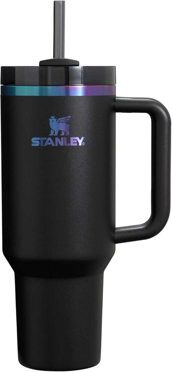 imageSTANLEY Quencher H20 Tumbler with Handle and Straw 30 oz Flowstate 3Position Lid Cup Holder Compatible for Travel Insulated Stainless Steel Cup BPAFree Exclusive Toasted AlmondBlack Chroma