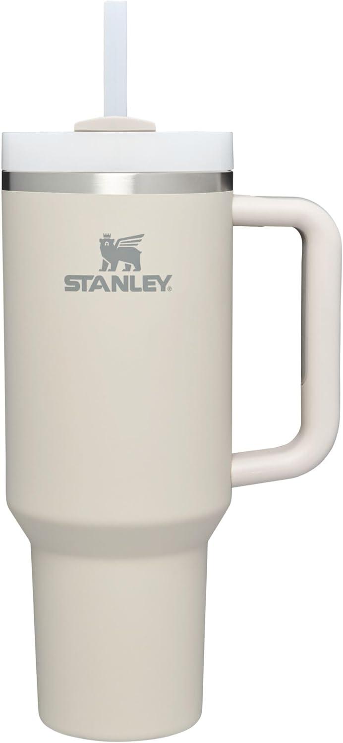 imageSTANLEY Quencher H20 Tumbler with Handle and Straw 30 oz Flowstate 3Position Lid Cup Holder Compatible for Travel Insulated Stainless Steel Cup BPAFree Exclusive Toasted AlmondDune