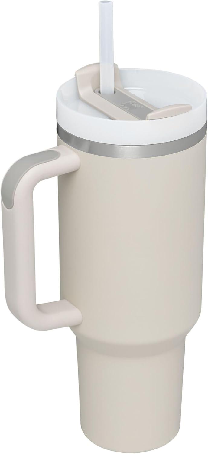imageSTANLEY Quencher H20 Tumbler with Handle and Straw 30 oz Flowstate 3Position Lid Cup Holder Compatible for Travel Insulated Stainless Steel Cup BPAFree Exclusive Toasted AlmondDune