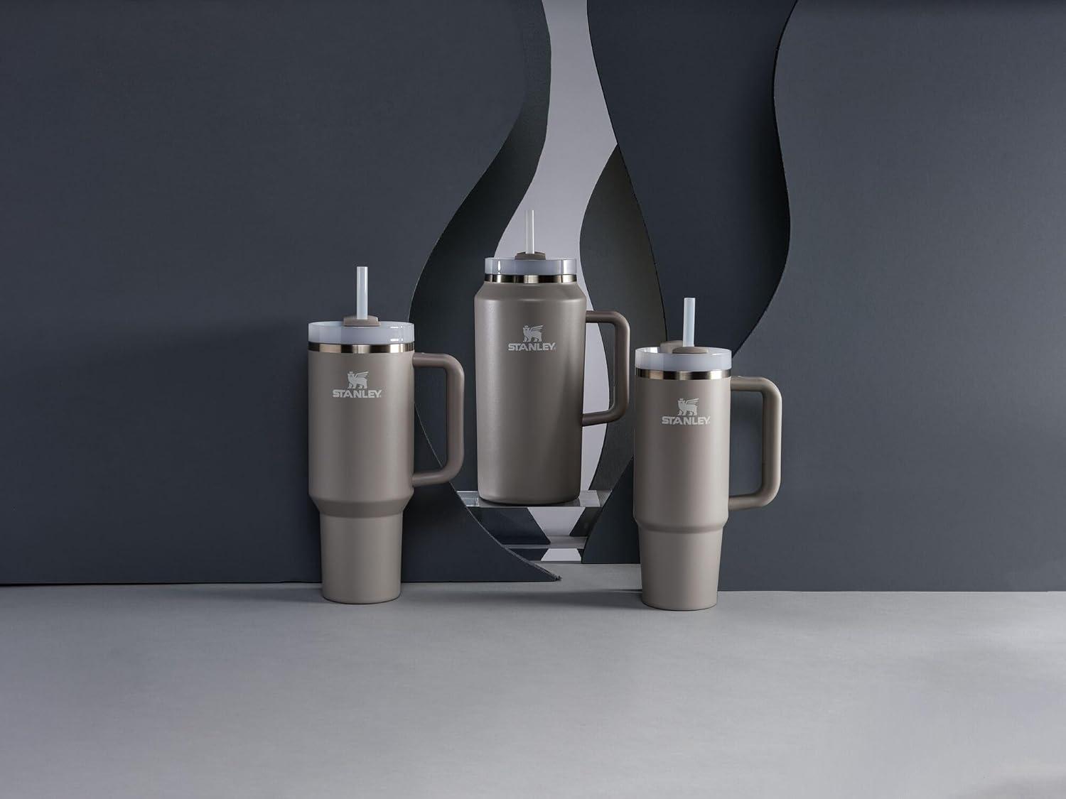 imageSTANLEY Quencher H20 Tumbler with Handle and Straw 30 oz Flowstate 3Position Lid Cup Holder Compatible for Travel Insulated Stainless Steel Cup BPAFree Exclusive Toasted AlmondAsh