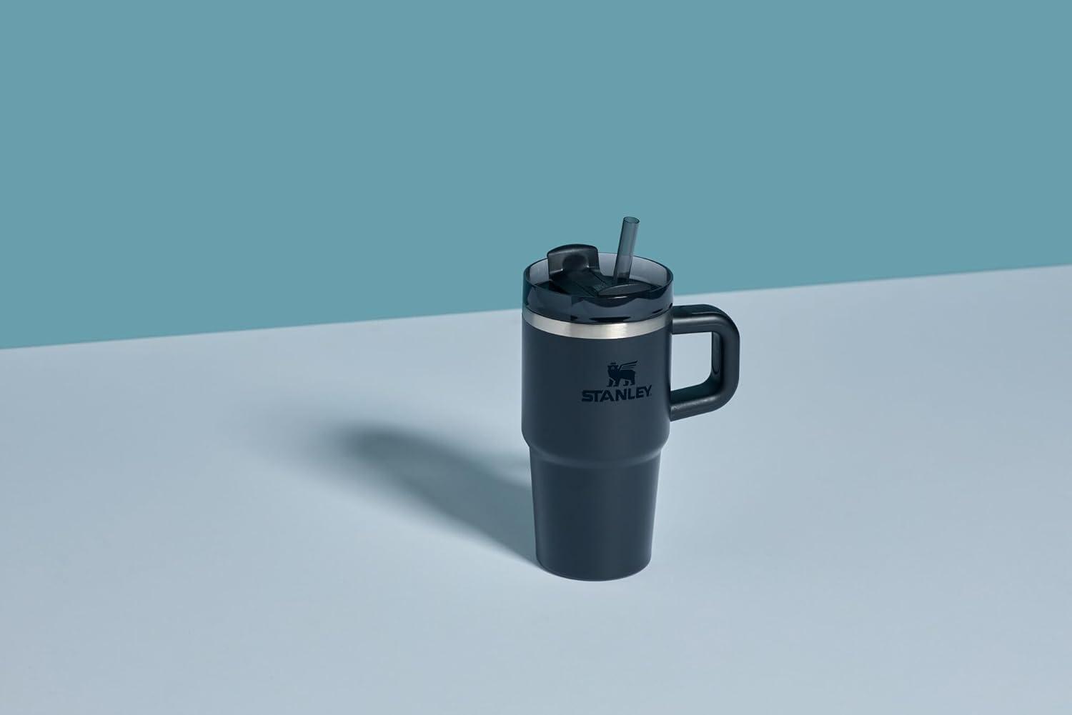 imageSTANLEY Quencher H20 Tumbler with Handle and Straw 30 oz Flowstate 3Position Lid Cup Holder Compatible for Travel Insulated Stainless Steel Cup BPAFree Exclusive Toasted AlmondBlack 20