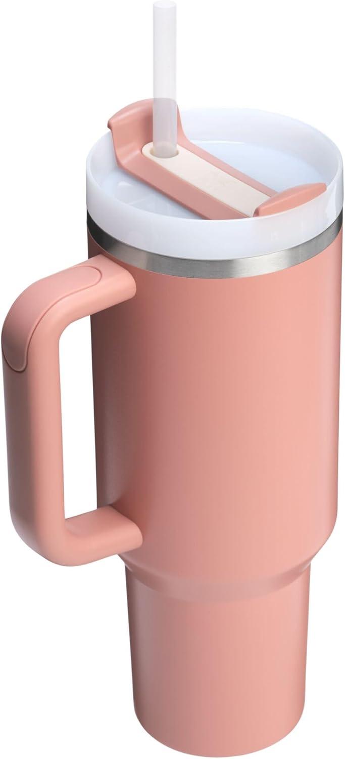 imageSTANLEY Quencher H20 Tumbler with Handle and Straw 30 oz Flowstate 3Position Lid Cup Holder Compatible for Travel Insulated Stainless Steel Cup BPAFree Exclusive Toasted AlmondExclusive Sienna