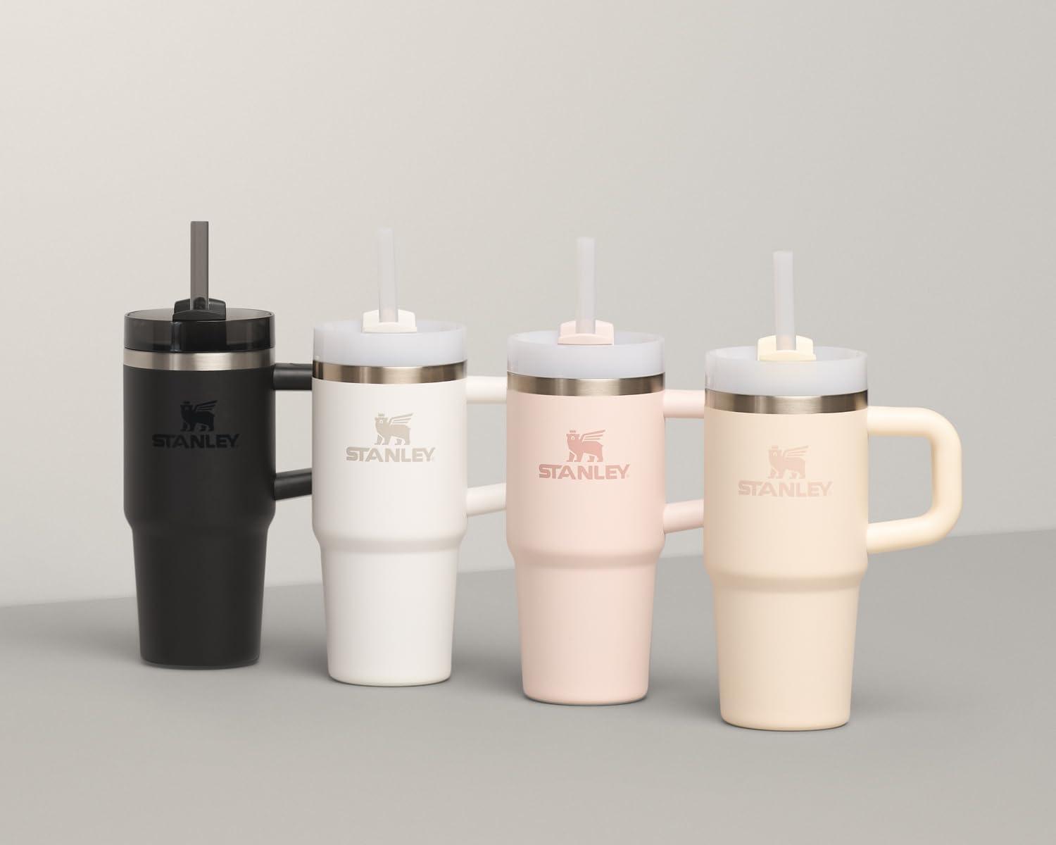 imageSTANLEY Quencher H20 Tumbler with Handle and Straw 30 oz Flowstate 3Position Lid Cup Holder Compatible for Travel Insulated Stainless Steel Cup BPAFree Exclusive Toasted AlmondBlack 20