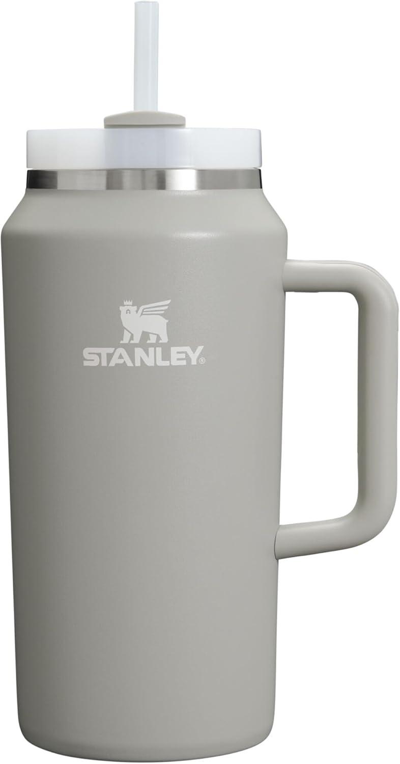 imageSTANLEY Quencher H20 Tumbler with Handle and Straw 30 oz Flowstate 3Position Lid Cup Holder Compatible for Travel Insulated Stainless Steel Cup BPAFree Exclusive Toasted AlmondAsh