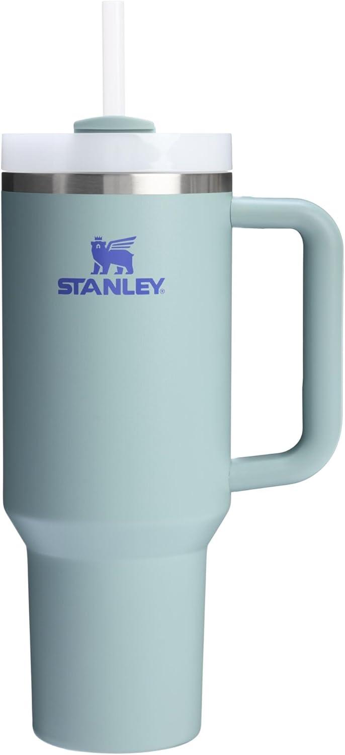 imageSTANLEY Quencher H20 Tumbler with Handle and Straw 30 oz Flowstate 3Position Lid Cup Holder Compatible for Travel Insulated Stainless Steel Cup BPAFree Exclusive Toasted AlmondExclusive Blue Cactus