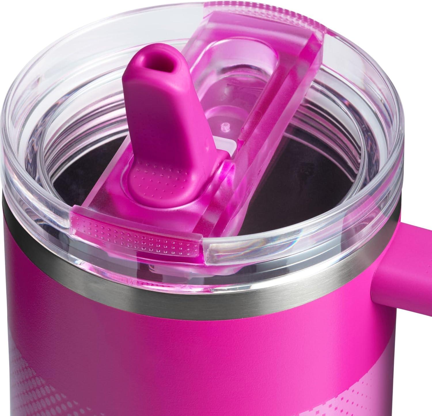 imageSTANLEY Quencher ProTour Flip Straw Tumbler with Leakproof Lid BuiltIn Straw amp Handle Cupholder Compatible for Travel Insulated Stainless Steel Cup BPAFreeVivid Violet Fade