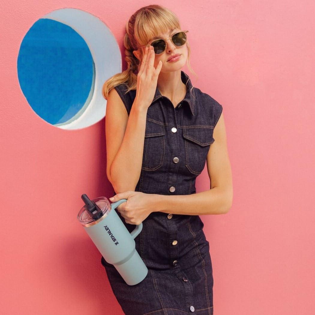 imageSTANLEY Quencher ProTour Flip Straw Tumbler with Leakproof Lid BuiltIn Straw amp Handle Cupholder Compatible for Travel Insulated Stainless Steel Cup BPAFreeAgave