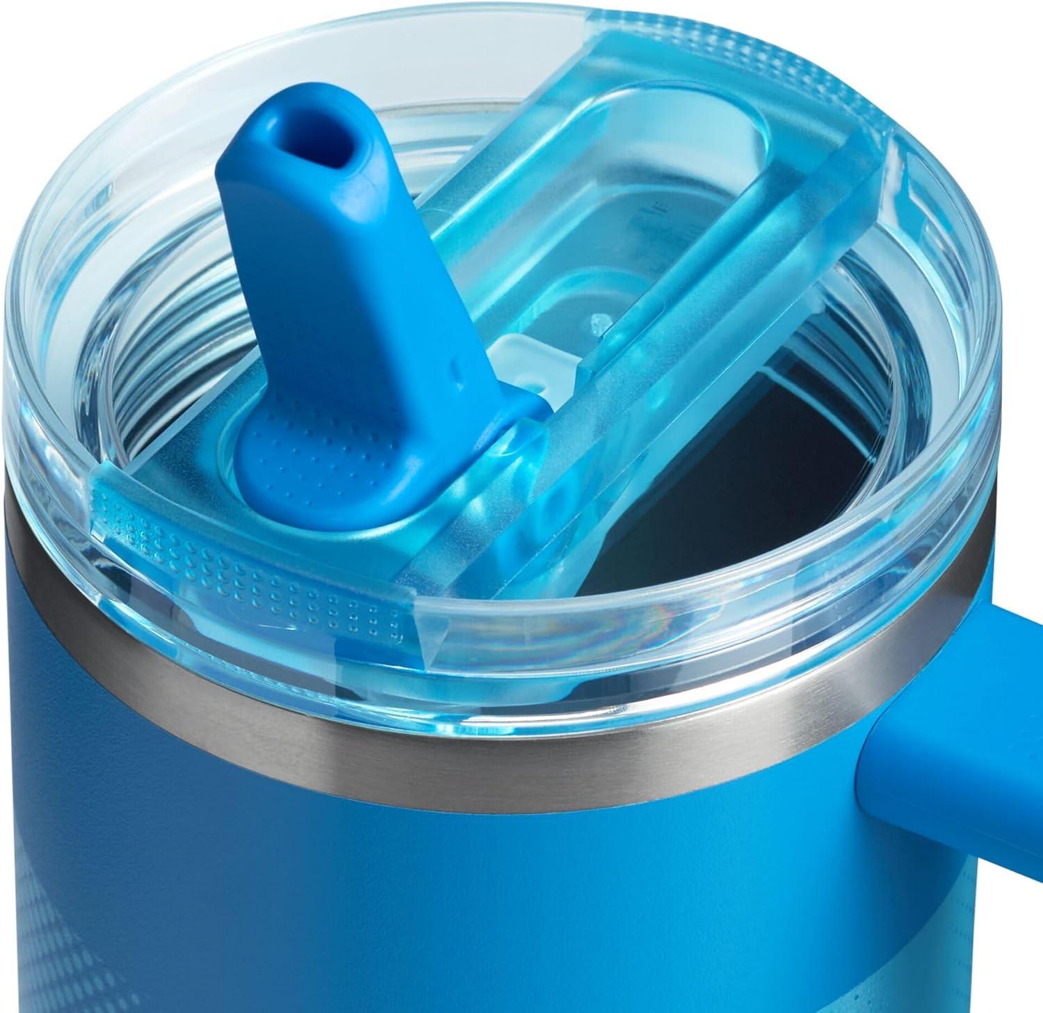 imageSTANLEY Quencher ProTour Flip Straw Tumbler with Leakproof Lid BuiltIn Straw amp Handle Cupholder Compatible for Travel Insulated Stainless Steel Cup BPAFreeAzure Fade