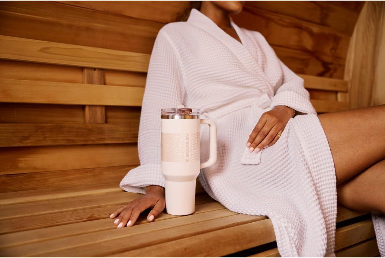 imageSTANLEY Quencher ProTour Flip Straw Tumbler with Leakproof Lid BuiltIn Straw amp Handle Cupholder Compatible for Travel Insulated Stainless Steel Cup BPAFreeAzure Fade