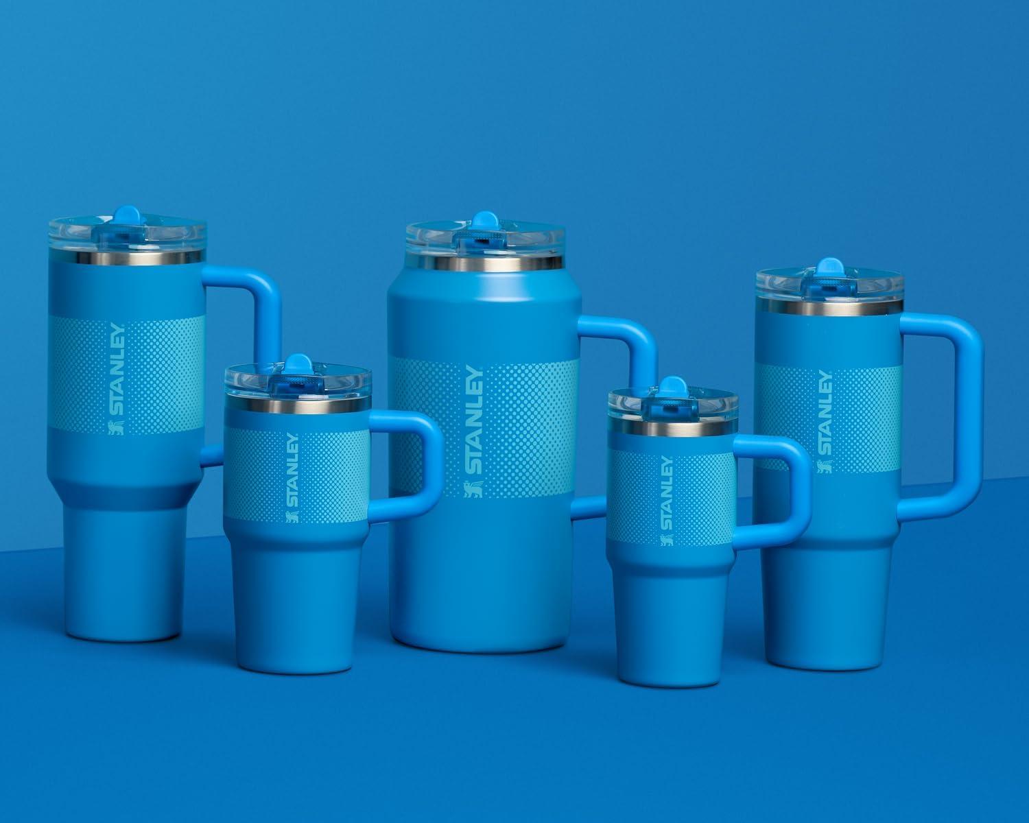 imageSTANLEY Quencher ProTour Flip Straw Tumbler with Leakproof Lid BuiltIn Straw amp Handle Cupholder Compatible for Travel Insulated Stainless Steel Cup BPAFreeAzure Fade