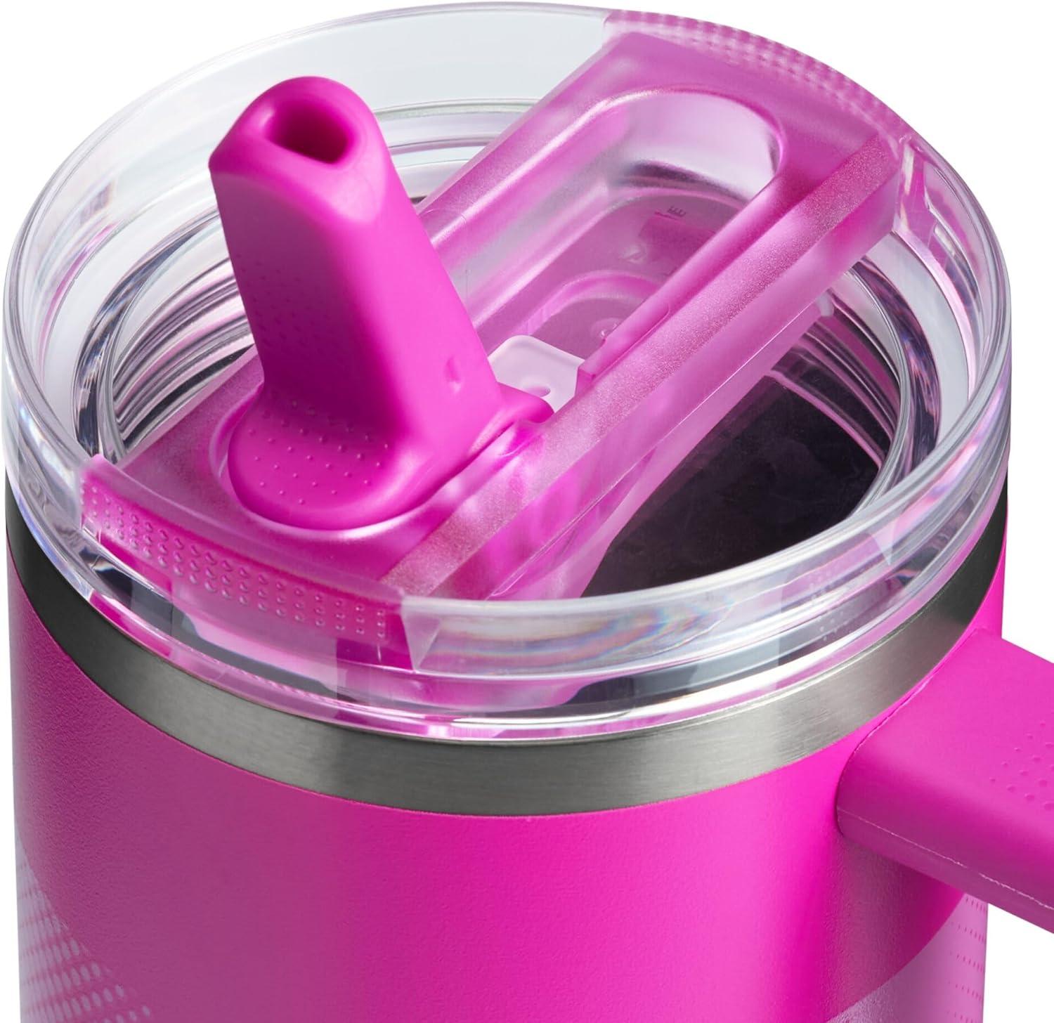 imageSTANLEY Quencher ProTour Flip Straw Tumbler with Leakproof Lid BuiltIn Straw amp Handle Cupholder Compatible for Travel Insulated Stainless Steel Cup BPAFreeVivid Violet Fade