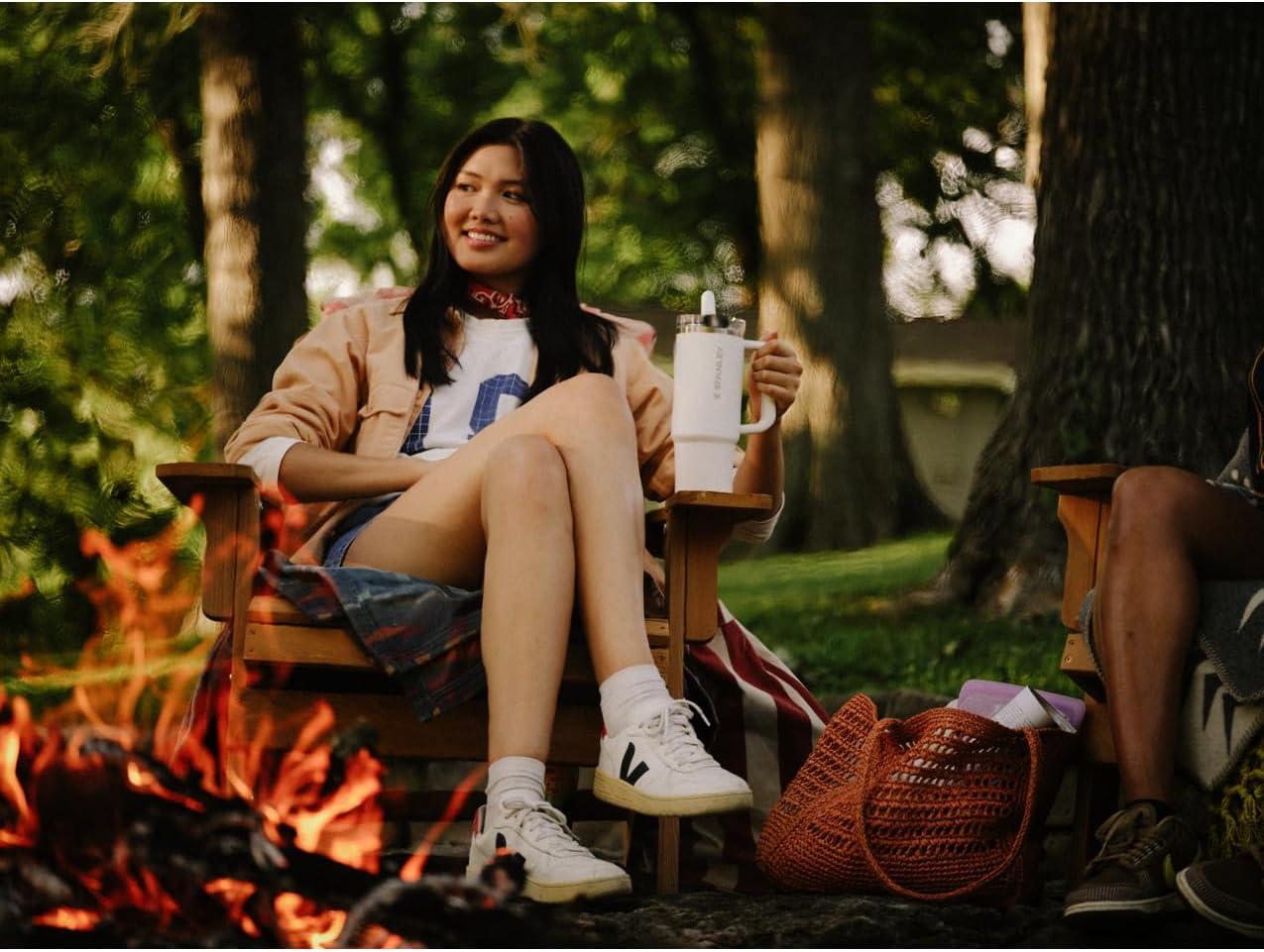 imageSTANLEY Quencher ProTour Flip Straw Tumbler with Leakproof Lid BuiltIn Straw amp Handle Cupholder Compatible for Travel Insulated Stainless Steel Cup BPAFreeCream