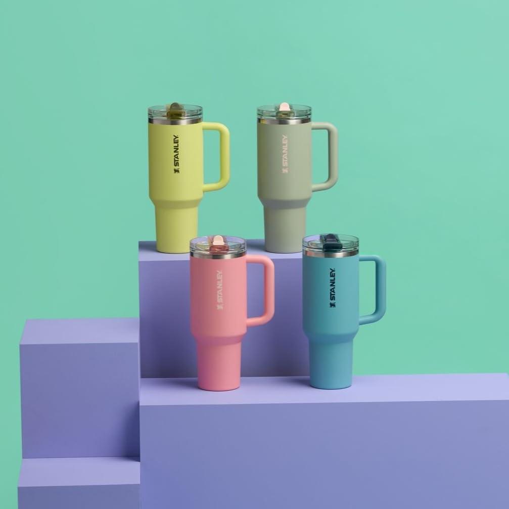 imageSTANLEY Quencher ProTour Flip Straw Tumbler with Leakproof Lid BuiltIn Straw amp Handle Cupholder Compatible for Travel Insulated Stainless Steel Cup BPAFreeAgave