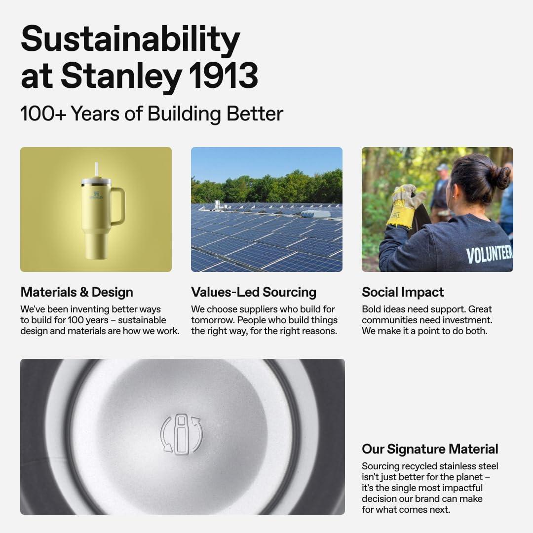 imageSTANLEY Quencher ProTour Flip Straw Tumbler with Leakproof Lid BuiltIn Straw amp Handle Cupholder Compatible for Travel Insulated Stainless Steel Cup BPAFreeBlack