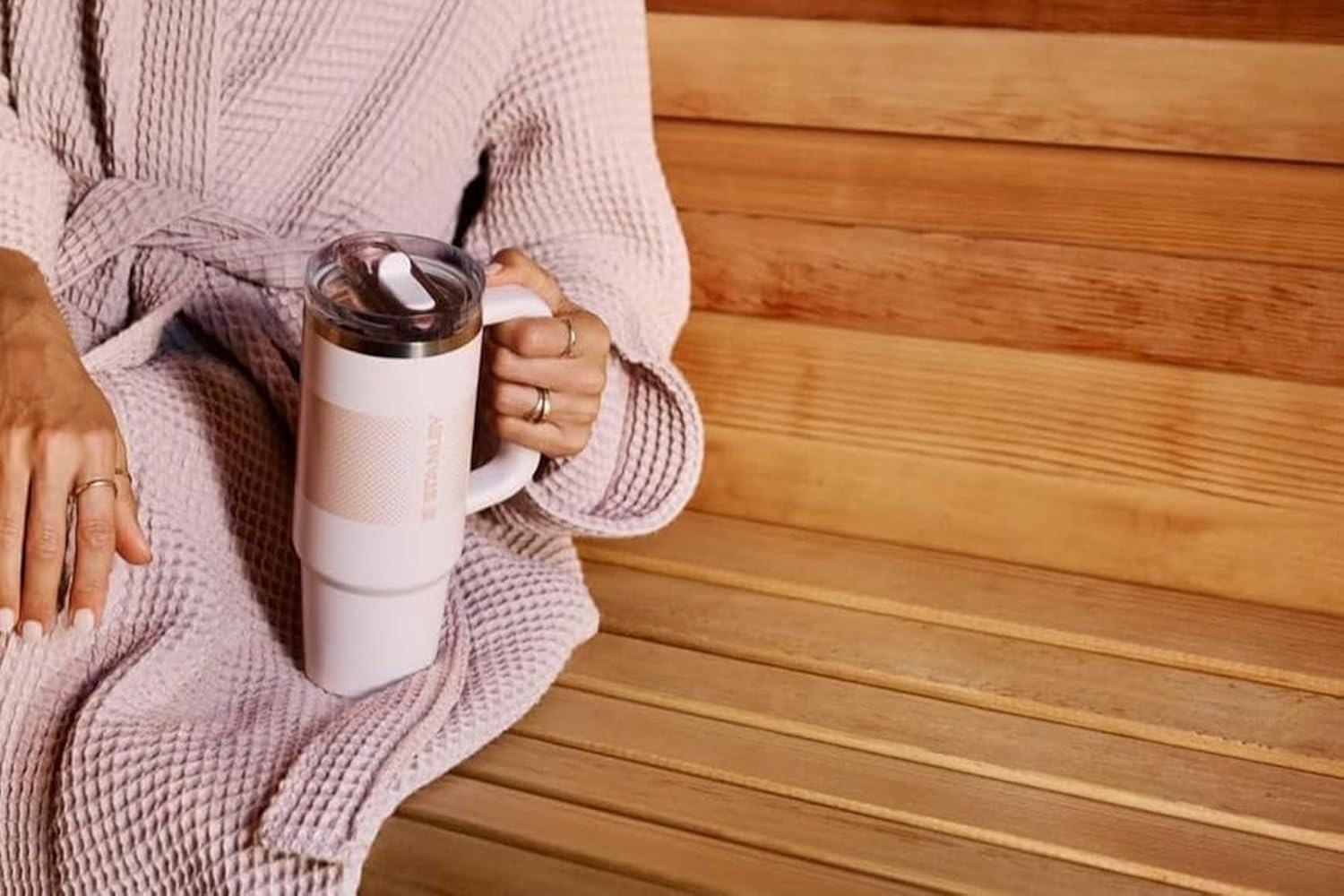 imageSTANLEY Quencher ProTour Flip Straw Tumbler with Leakproof Lid BuiltIn Straw amp Handle Cupholder Compatible for Travel Insulated Stainless Steel Cup BPAFreeFrost Fade