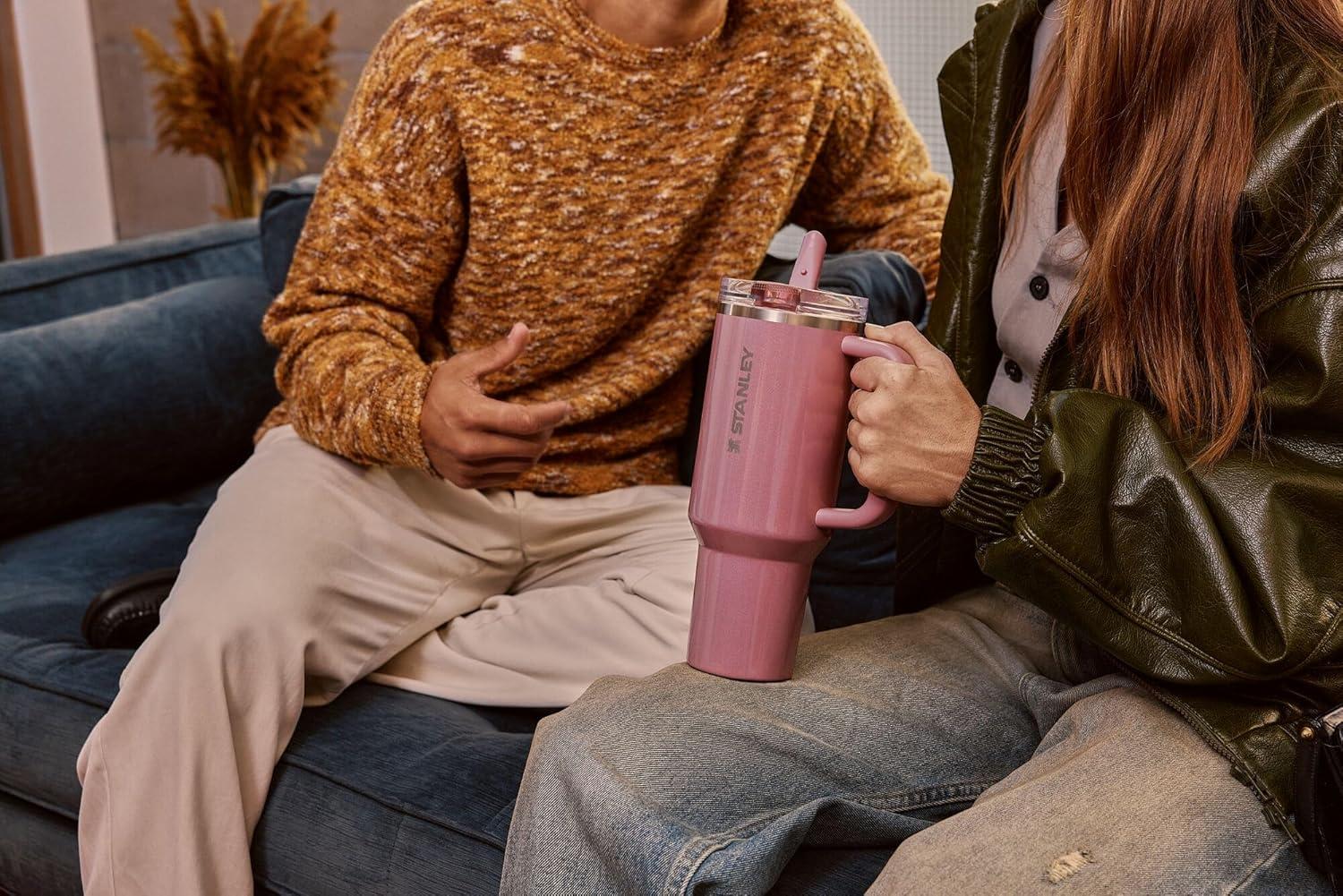 imageSTANLEY Quencher ProTour Flip Straw Tumbler with Leakproof Lid BuiltIn Straw amp Handle Cupholder Compatible for Travel Insulated Stainless Steel Cup BPAFreePort Shimmer