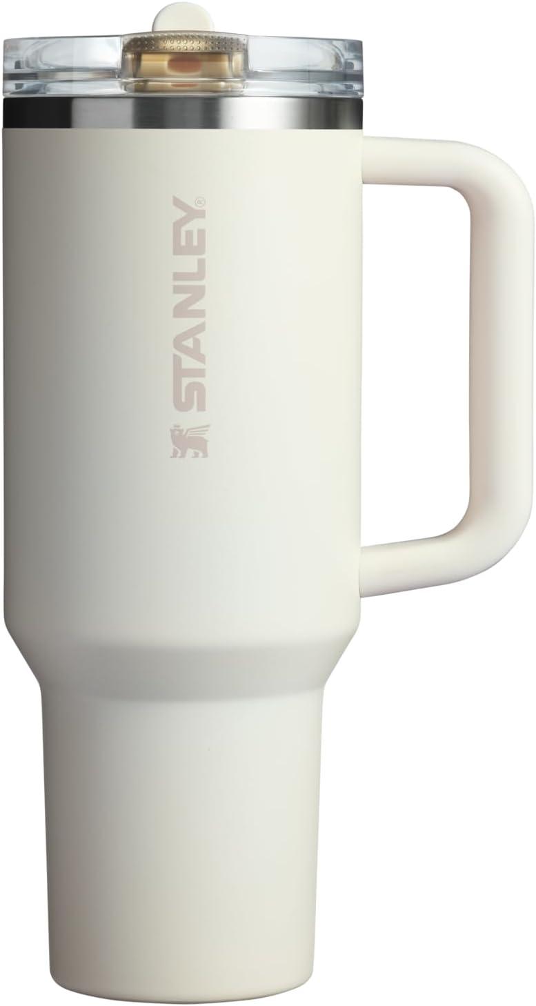 imageSTANLEY Quencher ProTour Flip Straw Tumbler with Leakproof Lid BuiltIn Straw amp Handle Cupholder Compatible for Travel Insulated Stainless Steel Cup BPAFreeCream