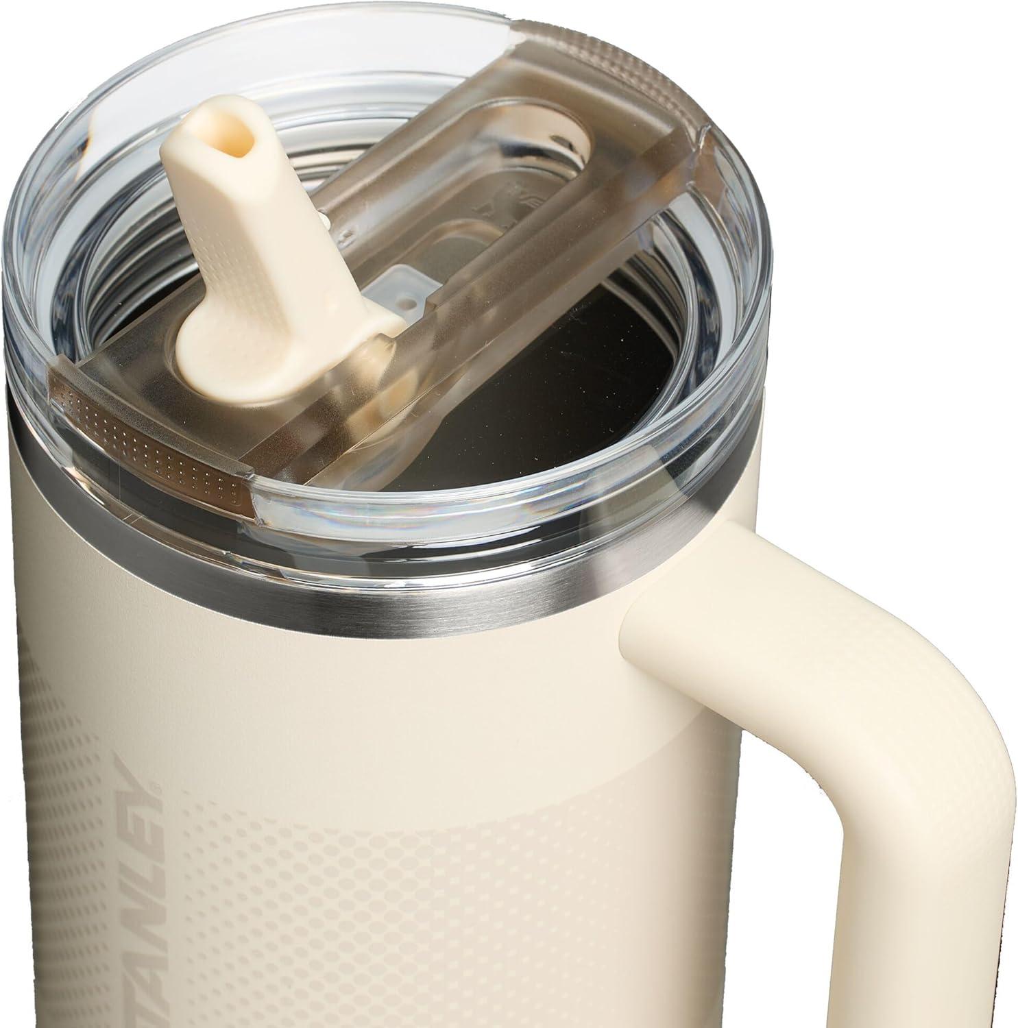 imageSTANLEY Quencher ProTour Flip Straw Tumbler with Leakproof Lid BuiltIn Straw amp Handle Cupholder Compatible for Travel Insulated Stainless Steel Cup BPAFreeCream Fade