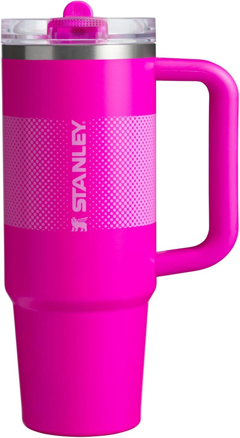 imageSTANLEY Quencher ProTour Flip Straw Tumbler with Leakproof Lid BuiltIn Straw amp Handle Cupholder Compatible for Travel Insulated Stainless Steel Cup BPAFreeVivid Violet Fade