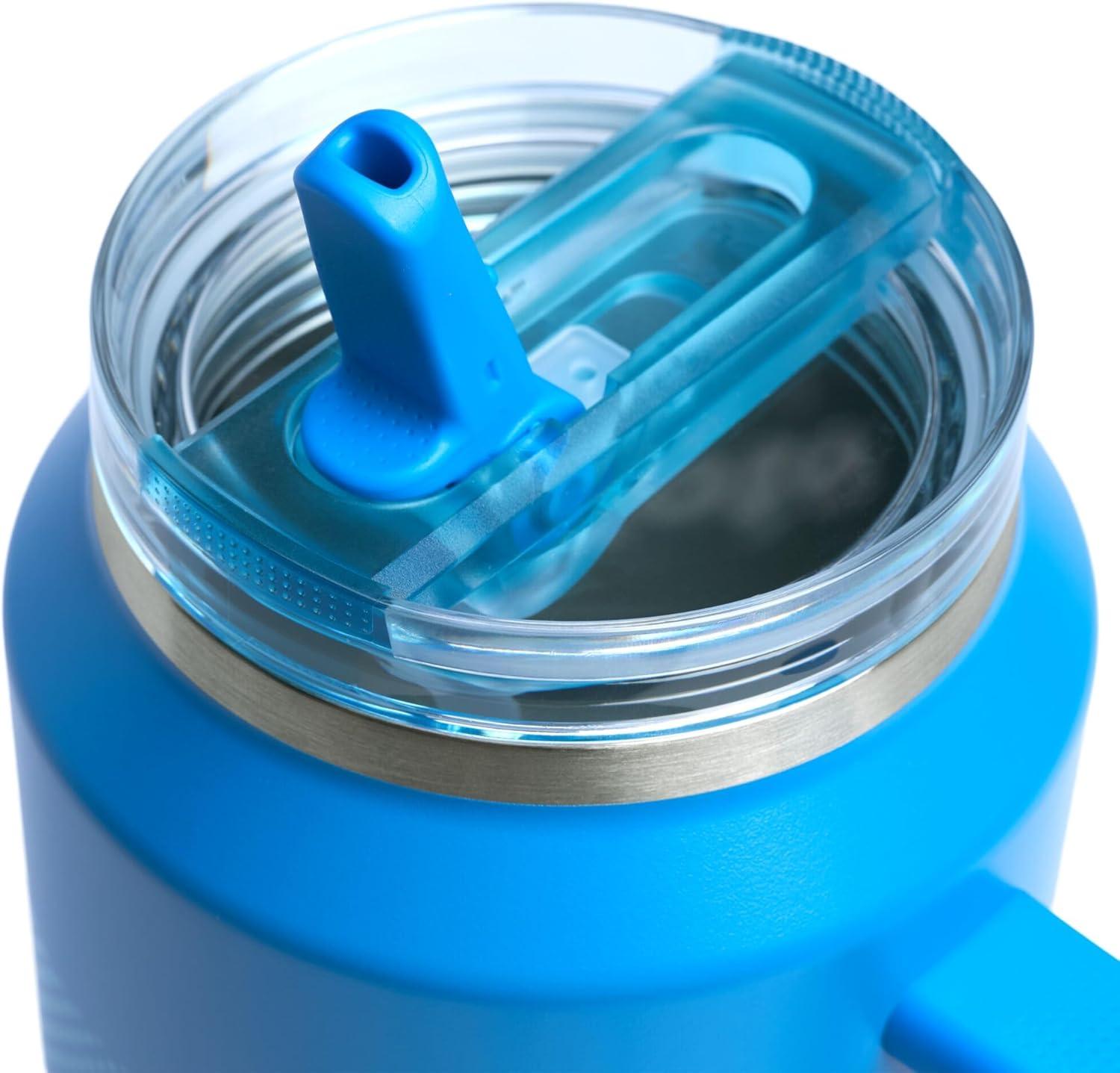 imageSTANLEY Quencher ProTour Flip Straw Tumbler with Leakproof Lid BuiltIn Straw amp Handle Cupholder Compatible for Travel Insulated Stainless Steel Cup BPAFreeAzure Fade