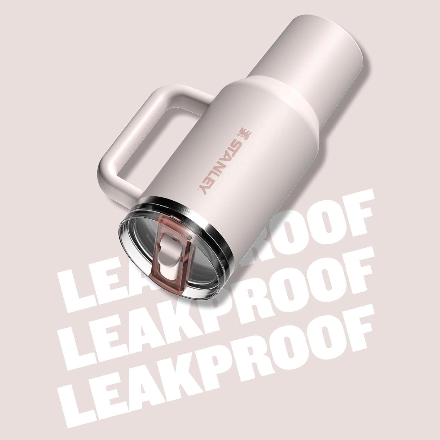 imageSTANLEY Quencher ProTour Flip Straw Tumbler with Leakproof Lid BuiltIn Straw amp Handle Cupholder Compatible for Travel Insulated Stainless Steel Cup BPAFreeAzure Fade