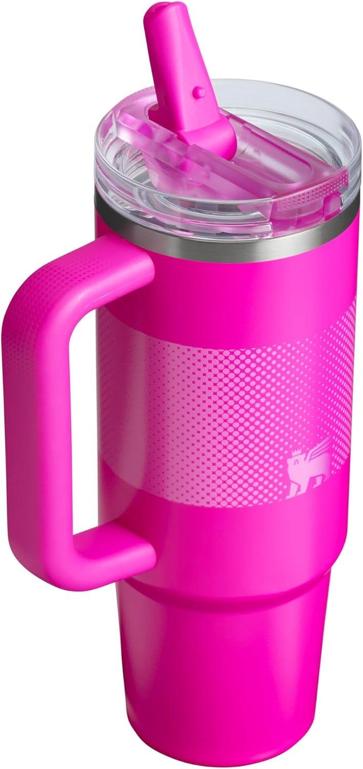 imageSTANLEY Quencher ProTour Flip Straw Tumbler with Leakproof Lid BuiltIn Straw amp Handle Cupholder Compatible for Travel Insulated Stainless Steel Cup BPAFreeVivid Violet Fade