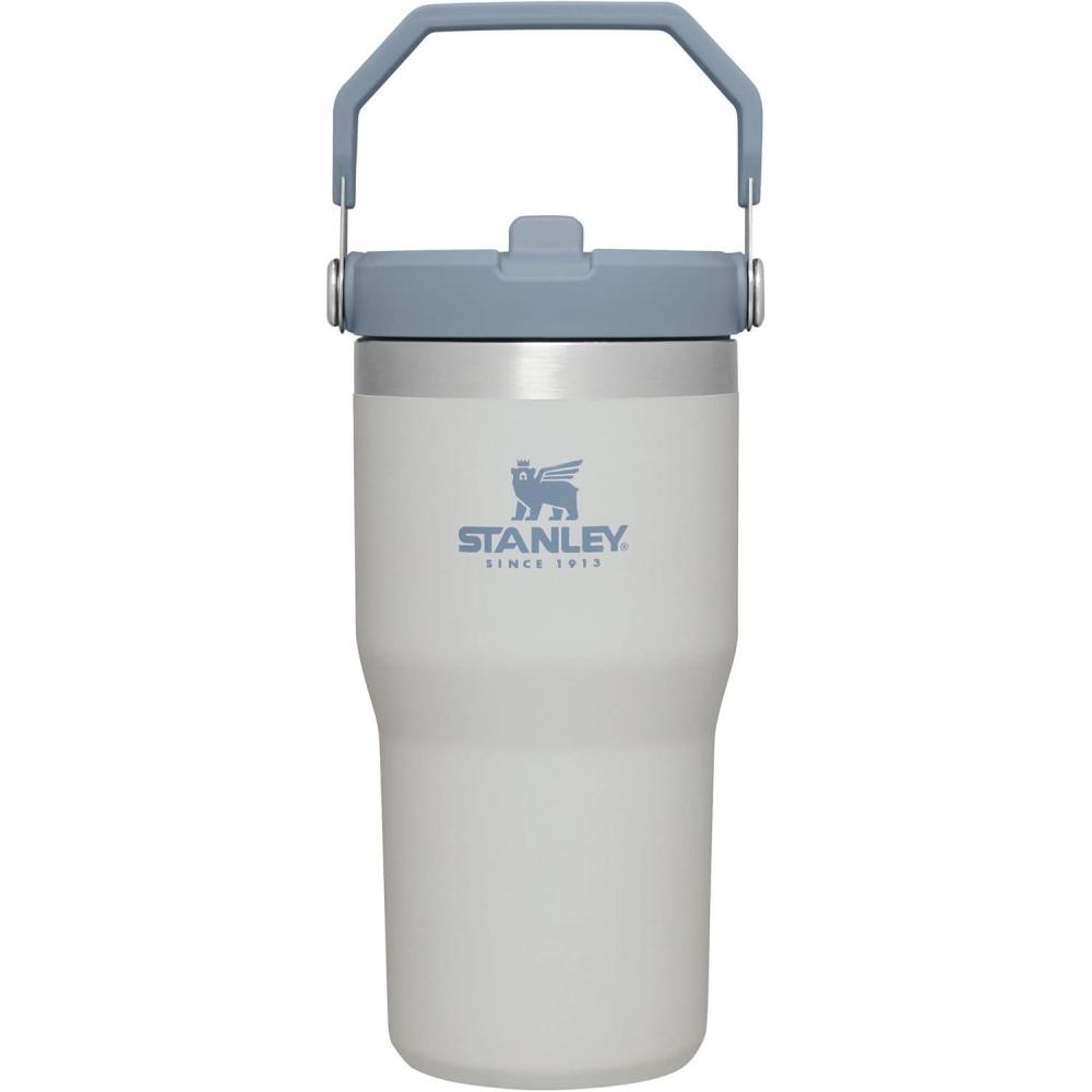 imageSTANLEY IceFlow 20 Flip Straw Tumbler with Handle 30 oz  Twist On Lid and Flip Up Straw  Leak Resistant Water Bottle  Insulated Stainless Steel  BPAFree  Exclusive Toasted AlmondFog