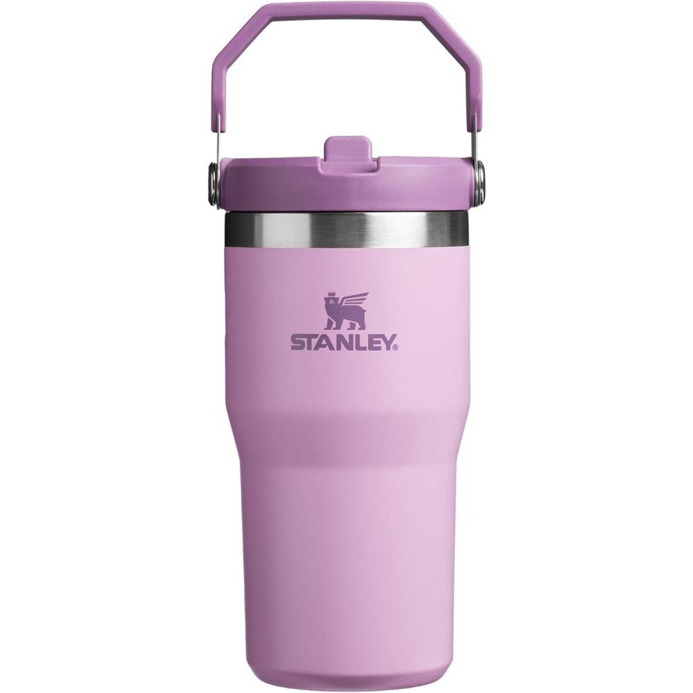 imageSTANLEY IceFlow 20 Flip Straw Tumbler with Handle 30 oz  Twist On Lid and Flip Up Straw  Leak Resistant Water Bottle  Insulated Stainless Steel  BPAFree  Exclusive Toasted AlmondLilac