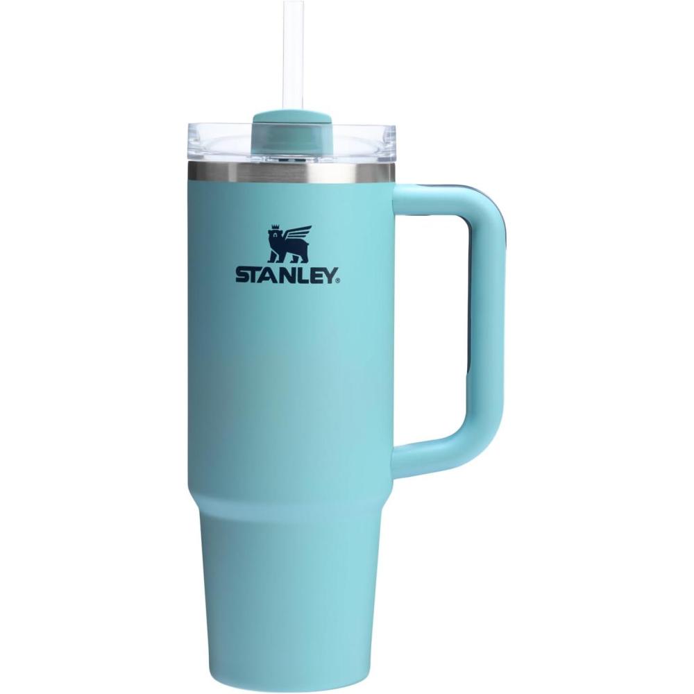 imageSTANLEY Quencher H20 Tumbler with Handle and Straw 30 oz Flowstate 3Position Lid Cup Holder Compatible for Travel Insulated Stainless Steel Cup BPAFree Exclusive Toasted AlmondAgave