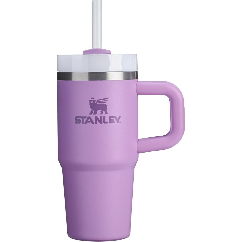imageSTANLEY Quencher H20 Tumbler with Handle and Straw 30 oz  Flowstate 3Position Lid  Cup Holder Compatible for Travel  Insulated Stainless Steel Cup  BPAFree  Exclusive Toasted AlmondLilac