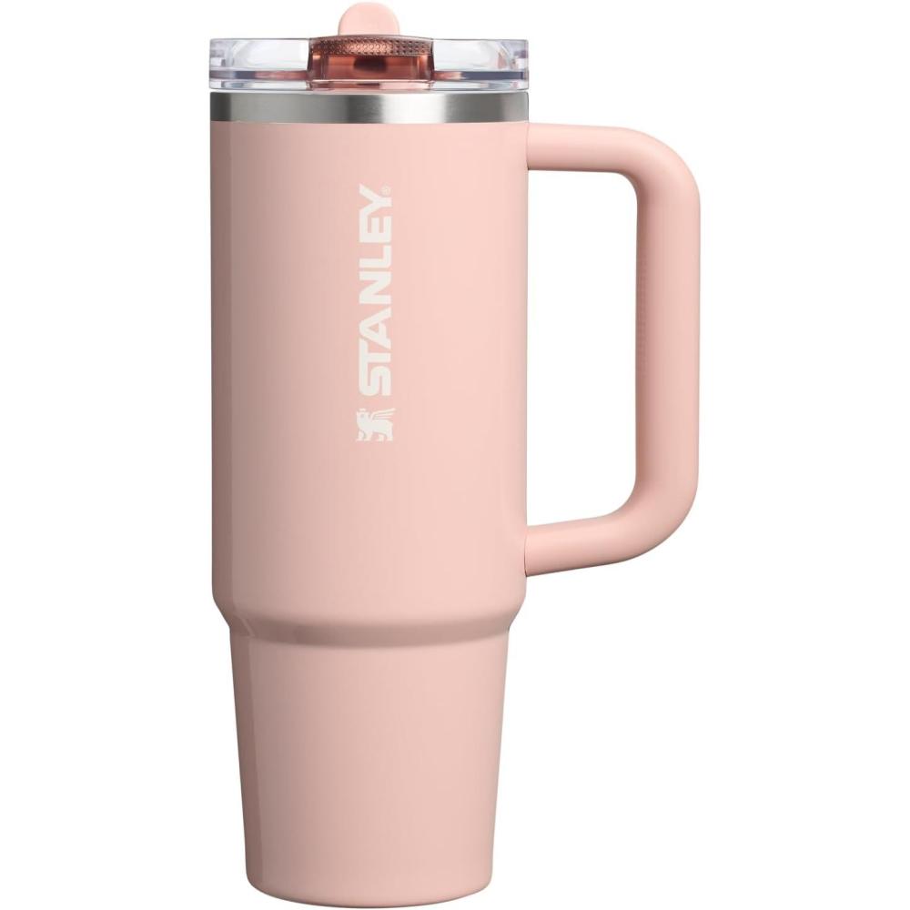 imageSTANLEY Quencher ProTour Flip Straw Tumbler with Leakproof Lid  BuiltIn Straw amp Handle  Cupholder Compatible for Travel  Insulated Stainless Steel Cup  BPAFreeOasis Peach Whip Gloss