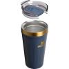 STANLEY Everyday Tumbler 20 oz | Press Fit Drink Through Lid | Beverage, Coffee, and Cocktail Cup | Insulated Stainless Steel Wine Glass | BPA-Free | Port Shimmer(Twilight Gold)