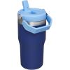 STANLEY IceFlow 2.0 Flip Straw Tumbler with Handle 30 oz | Twist On Lid and Flip Up Straw | Leak Resistant Water Bottle | Insulated Stainless Steel | BPA-Free | Exclusive Toasted Almond(Lapis)
