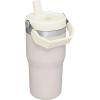 STANLEY IceFlow 2.0 Flip Straw Tumbler with Handle 30 oz | Twist On Lid and Flip Up Straw | Leak Resistant Water Bottle | Insulated Stainless Steel | BPA-Free | Exclusive Toasted Almond(Rose Quartz)