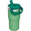 STANLEY IceFlow 2.0 Flip Straw Tumbler with Handle 30 oz | Twist On Lid and Flip Up Straw | Leak Resistant Water Bottle | Insulated Stainless Steel | BPA-Free | Exclusive Toasted Almond(Jade)
