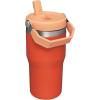 STANLEY IceFlow 2.0 Flip Straw Tumbler with Handle 30 oz | Twist On Lid and Flip Up Straw | Leak Resistant Water Bottle | Insulated Stainless Steel | BPA-Free | Exclusive Toasted Almond(Tigerlily)