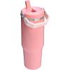 STANLEY IceFlow 2.0 Flip Straw Tumbler with Handle 30 oz | Twist On Lid and Flip Up Straw | Leak Resistant Water Bottle | Insulated Stainless Steel | BPA-Free | Exclusive Toasted Almond(Pink Mesa)