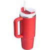 STANLEY Quencher H2.0 Tumbler with Handle and Straw 30 oz | Flowstate 3-Position Lid | Cup Holder Compatible for Travel | Insulated Stainless Steel Cup | BPA-Free | Exclusive Toasted Almond(Chili Red)