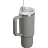 STANLEY Quencher H2.0 Tumbler with Handle and Straw 30 oz | Flowstate 3-Position Lid | Cup Holder Compatible for Travel | Insulated Stainless Steel Cup | BPA-Free | Exclusive Toasted Almond(Stone)